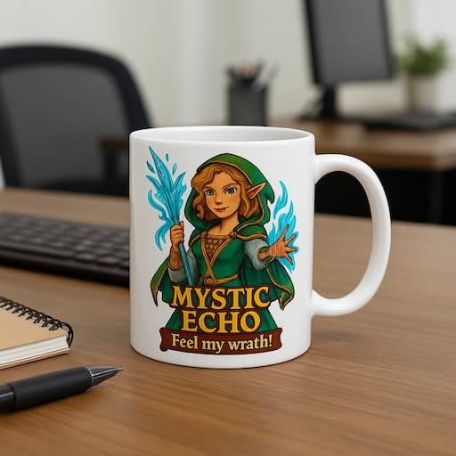 Pixel hero on a mug
